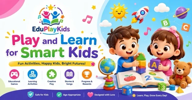 طفل يتعلّم من خلال اللعب مع EduPlayKids